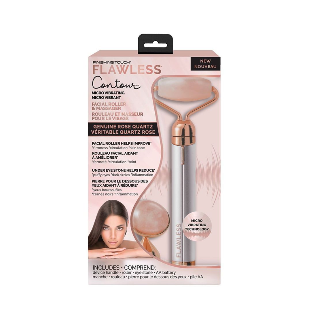 Finishing Touch Flawless Contour Vibrating Rose Quartz Facial Roller & Massager Finishing Touch Flawless Contour Vibrating Rose Quartz Facial Roller & Massager